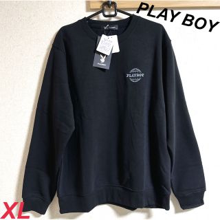 プレイボーイ(PLAYBOY)の新品　プレイボーイ　メンズ　裏起毛　スウェット　ブラック　XL(スウェット)