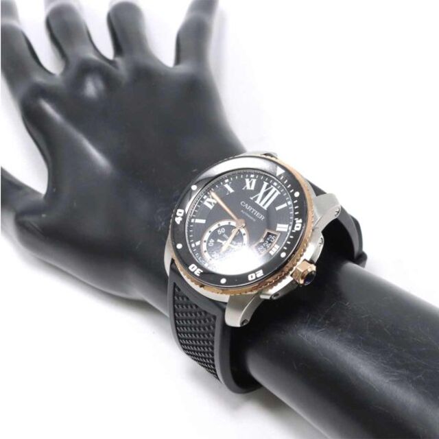 Cartier(カルティエ)のカルティエ Cartier カリブル ドゥ カルティエ ダイバー コンビ W7100055 メンズ 腕時計 K18PG 自動巻き Calibre de cartier VLP 90174877 メンズの時計(腕時計(アナログ))の商品写真