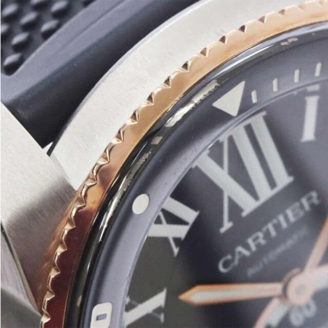 Cartier(カルティエ)のカルティエ Cartier カリブル ドゥ カルティエ ダイバー コンビ W7100055 メンズ 腕時計 K18PG 自動巻き Calibre de cartier VLP 90174877 メンズの時計(腕時計(アナログ))の商品写真