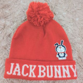 ジャックバニー(JACK BUNNY!!)のジャックバニー 帽子 ニット帽 ドラエモン 赤(ウエア)