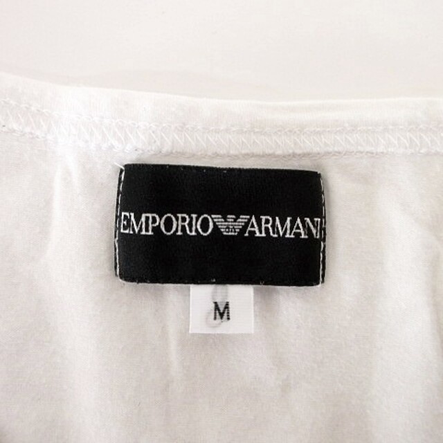 Emporio Armani(エンポリオアルマーニ)のエンポリオアルマーニ  Tシャツ 半袖 Vネック スリム ラインストーンロゴ 白 メンズのトップス(Tシャツ/カットソー(半袖/袖なし))の商品写真