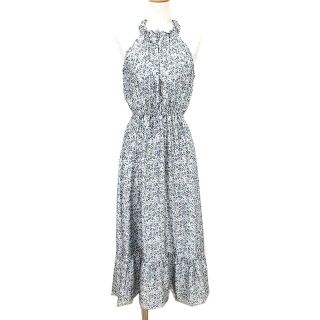 ザラ(ZARA)のザラ ZARA 美品 現行タグ ワンピース ロング ホルターネック 花柄 XS(ロングワンピース/マキシワンピース)