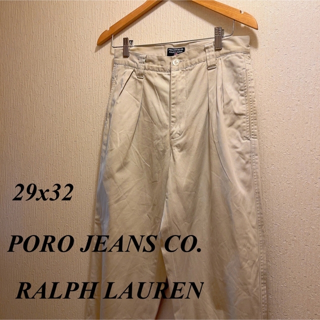 Ralph Lauren(ラルフローレン)のPOROJEANSPALPHLAUREN★ベージュデニムパンツ★29x30 レディースのパンツ(デニム/ジーンズ)の商品写真