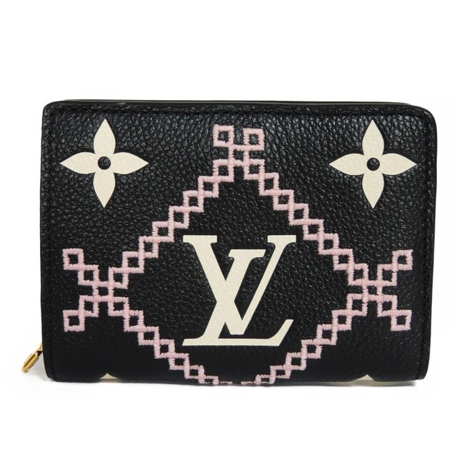 入荷中 LOUIS VUITTON M81139 二つ折り財布 ノワール ブロデリー アン