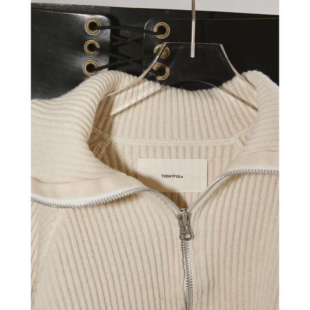 新品未使用　todayful Washedwool Zip Knitニット/セーター