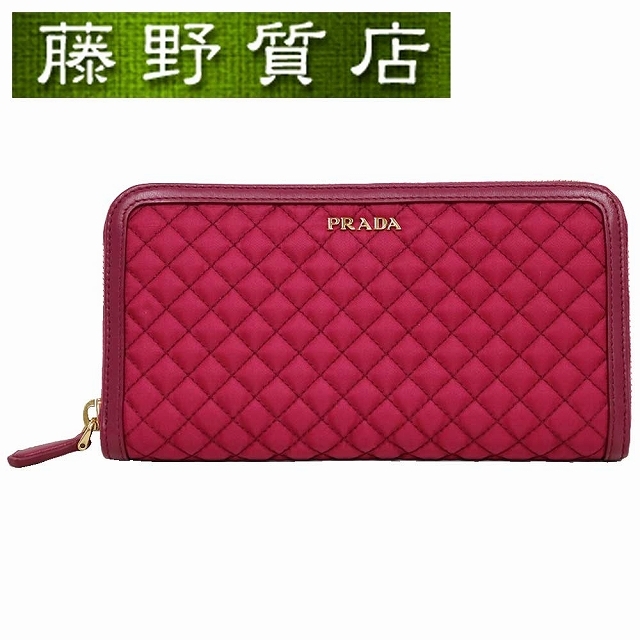 未使用展示品）プラダ PRADA ラウンドファスナー長財布 キルティング