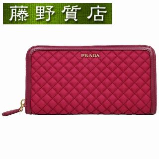 プラダ(PRADA)の（未使用展示品）プラダ PRADA ラウンドファスナー長財布 キルティング レザー 赤 ピンク 1M0506 8267(財布)