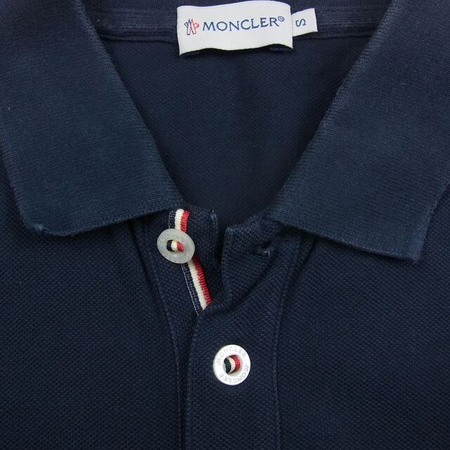 MONCLER(モンクレール)のMONCLER モンクレール ポロシャツ 国内正規品 MAGLIA POLO MANICA CORTA マグリア ロゴワッペン 半袖 ポロシャツ ダークネイビー系 S【中古】 メンズのトップス(ポロシャツ)の商品写真