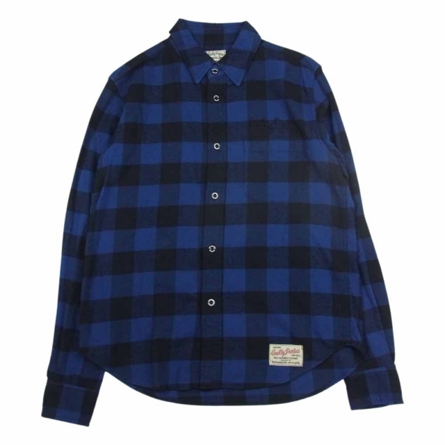 WACKO MARIA ワコマリア 長袖シャツ WMR-BLO-SHI-03 BLOCK CHECK SHIRT 長袖 ブロック チェック シャツ ブルー系 ブラック系 M約44cm着丈