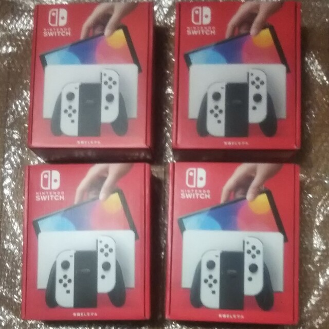 エンタメ/ホビー新品、未使用 任天堂Switch有機ELホワイト×4