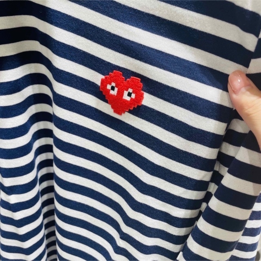 COMME des GARCONS(コムデギャルソン)の【新作】COMME des GARCONS x INVADER ボーダーロング レディースのトップス(Tシャツ(長袖/七分))の商品写真