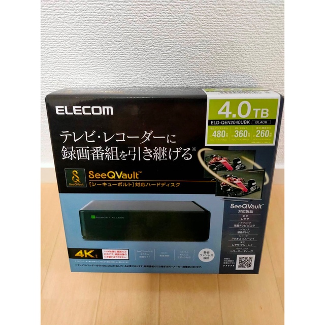 スマホ/家電/カメラELECOM  ELD-QEN2040UBK  4TB