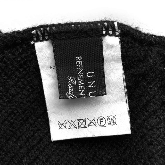 UNUSED(アンユーズド)のUnused｜7G Knit Cap (Black／ブラック) メンズの帽子(ニット帽/ビーニー)の商品写真