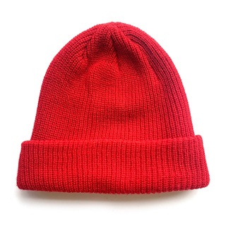 アンユーズド(UNUSED)のUnused｜7G Knit Cap (Red／レッド)(ニット帽/ビーニー)