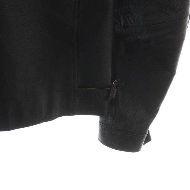 LOUNGE LIZARD(ラウンジリザード)のLOUNGE LIZARD ライダースジャケット シングル 革ジャン 2 M 黒 メンズのジャケット/アウター(ライダースジャケット)の商品写真