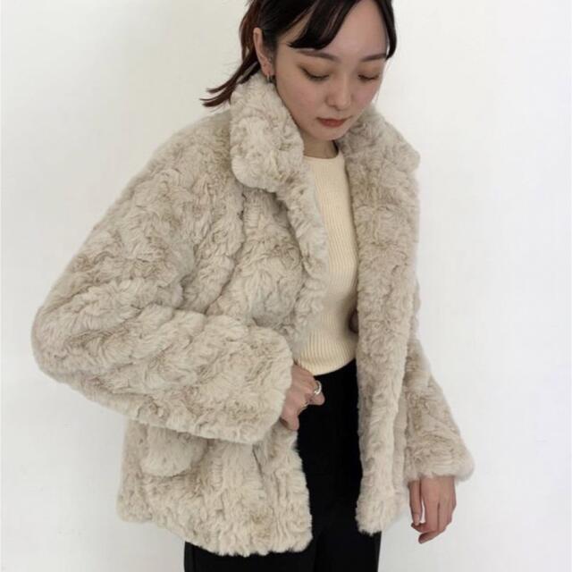 Lazy and easy smooth far coat ファーコート