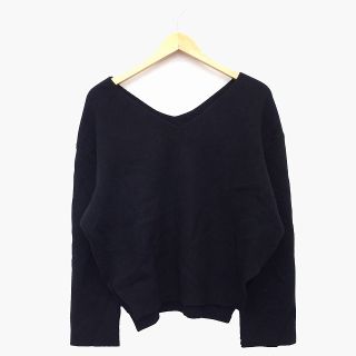 マウジー(moussy)のマウジー moussy ニット セーター 長袖 Vネック ロングテール ウール混(ニット/セーター)