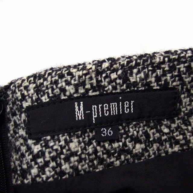 M-premier(エムプルミエ)のエムプルミエ M-Premier タイトスカート ひざ丈 スリット ツイード レディースのスカート(ひざ丈スカート)の商品写真