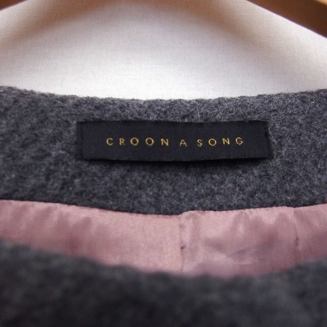 CROON A SONG(クルーンアソング)のクルーンアソング CROON A SONG ノーカラー コート ミディ丈 ウール レディースのジャケット/アウター(その他)の商品写真