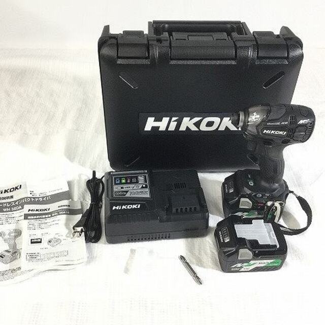 ☆美品☆ HIKOKI ハイコーキ 36V コードレスインパクトドライバ WH36DA(2XPB) 黒 ストロングブラック マルチボルトバッテリー 54597