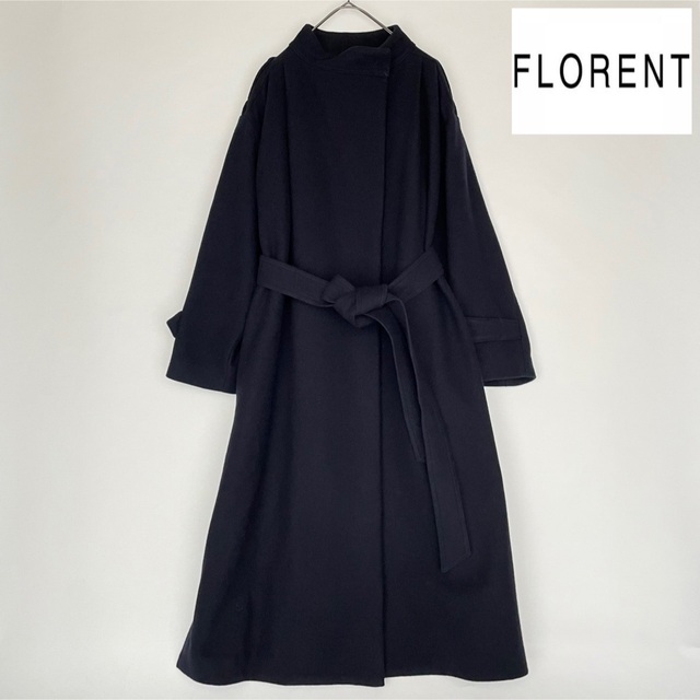 FLORENT フローレント 日本製 ロング ウールコート 美品 ネイビー