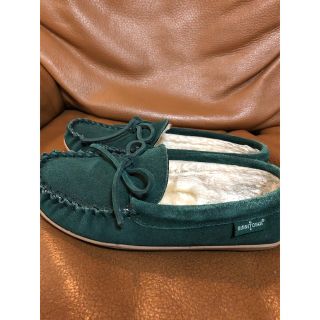 ミネトンカ(Minnetonka)の🔴ミネトンカ MINNETONKA モカシンスリッポン　グリーン　24センチ(スリッポン/モカシン)