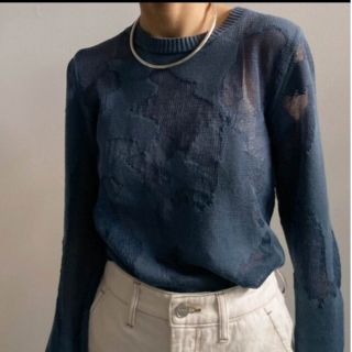 アメリヴィンテージ(Ameri VINTAGE)のAmeri　DEVORER SHEER KNIT 美品　完売　シアーニット(ニット/セーター)