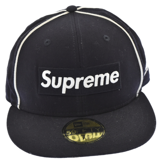 帽子SUPREME シュプリーム 17SS ×New Era Box Logo Piping ボックスロゴ パイピングキャップ ネイビー