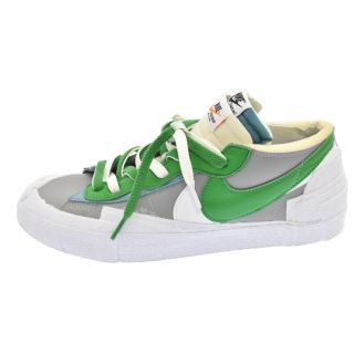 ナイキ(NIKE)のNIKE ナイキ ×Sacai BLAZER LOW CLASSIC GREEN DD1877-001 サカイ ブレザー ローカットスニーカー グリーン/グレー(スニーカー)