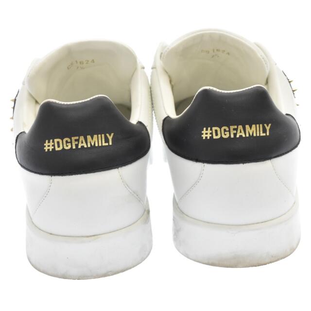 DOLCE&GABBANA(ドルチェアンドガッバーナ)のDOLCE & GABBANA ドルチェアンドガッバーナ ＃DG FAMILY PORTOFINO LOW TOP ポルトフィーノ レザーローカットスニーカー アイコンレザーパッチスニーカー ホワイト メンズの靴/シューズ(スニーカー)の商品写真