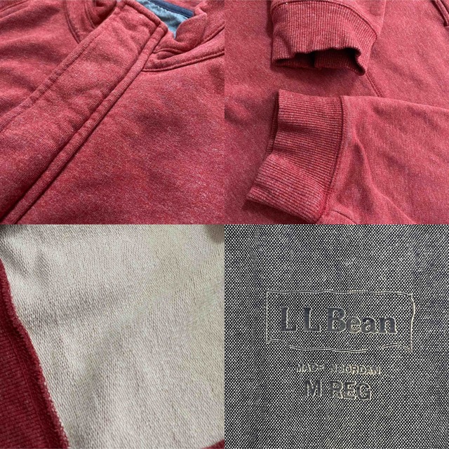 【L.L.Bean】ハーフジップ ハーフスナップ スウェット M パイル 古着