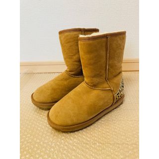 アグ(UGG)のUGGムートンブーツ　ヒョウガラ　25,5cm(ブーツ)