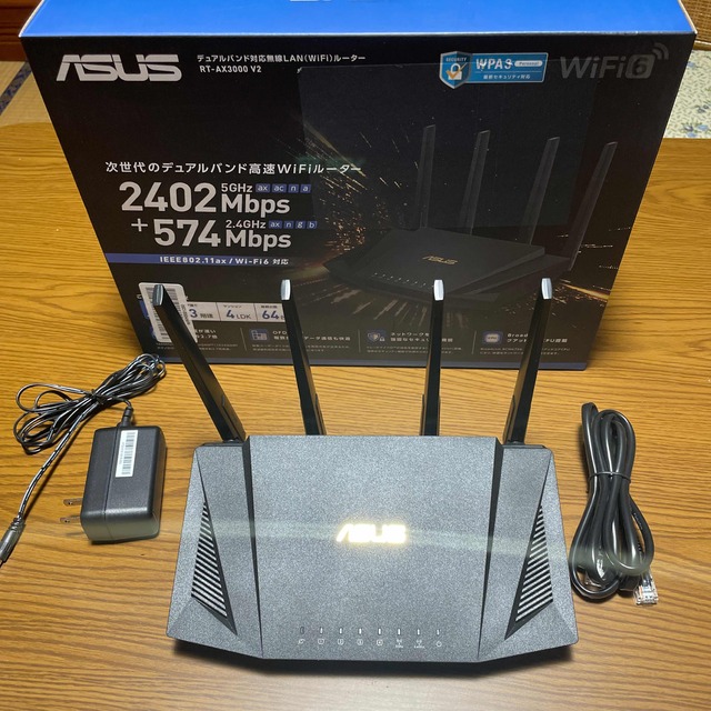 ASUS(エイスース)の[NAKAさん専用]ASUS RT-AX3000 V2 スマホ/家電/カメラのPC/タブレット(PC周辺機器)の商品写真