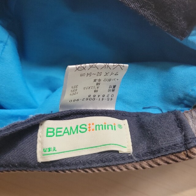 BEAMS(ビームス)のBEAMSmini　ワークキャップ　52-54cm キッズ/ベビー/マタニティのこども用ファッション小物(帽子)の商品写真