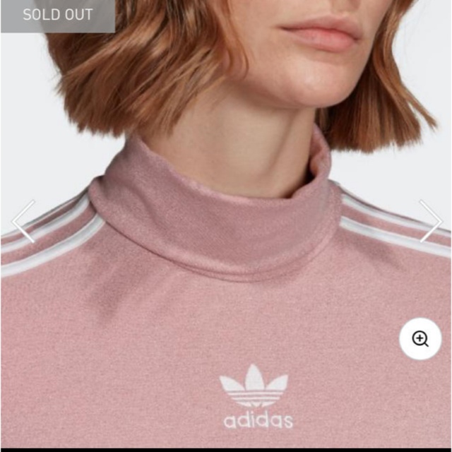 adidas(アディダス)の美品　アディダス　adidas tシャツ ピンク　ハイネック　レディース レディースのトップス(Tシャツ(半袖/袖なし))の商品写真