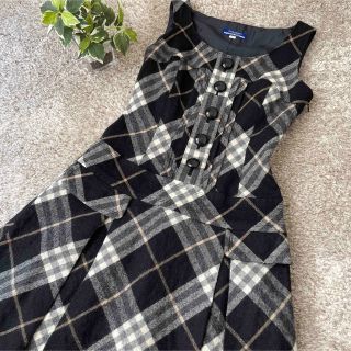 バーバリーブルーレーベル(BURBERRY BLUE LABEL)のBurberryバーバリーブルーレーベル　Aラインチェックワンピースノバチェック(ミニワンピース)