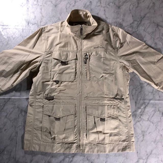 Eddie Bauer(エディーバウアー)の00s 古着 エディーバウアー コットンナイロン フィッシングジャケット L メンズのジャケット/アウター(ナイロンジャケット)の商品写真