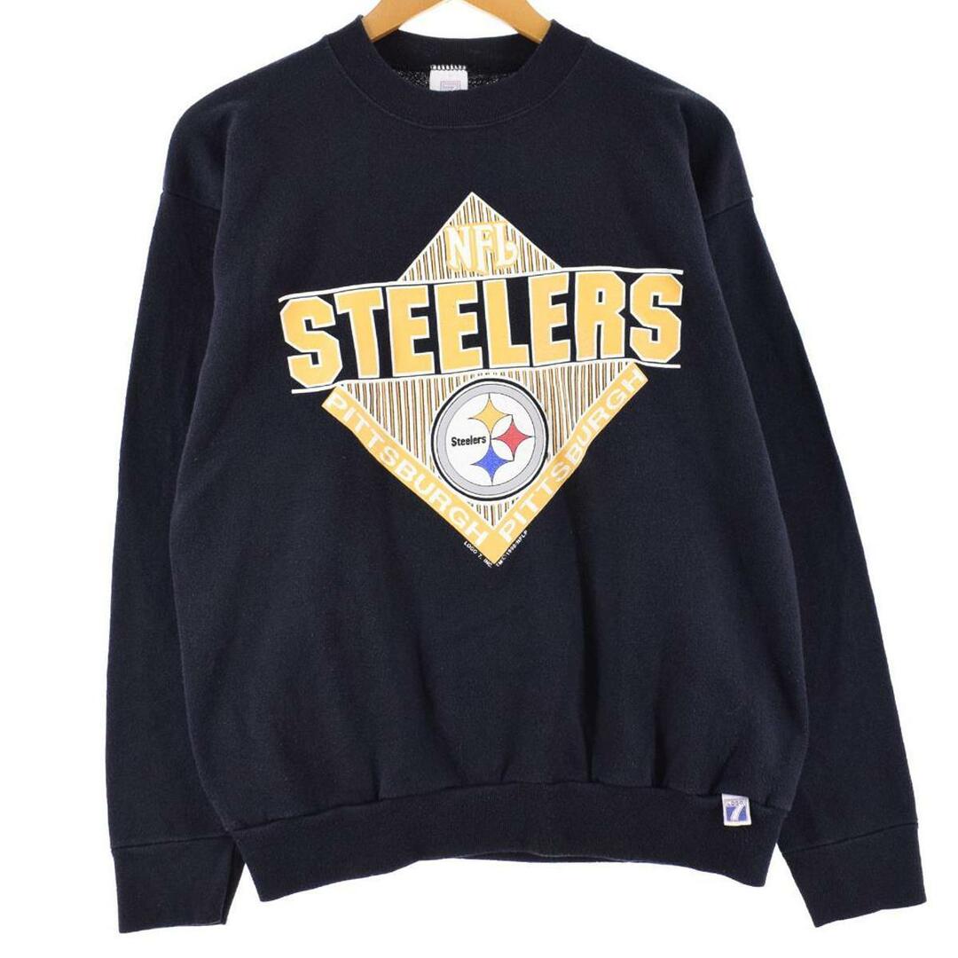 90年代 LOGO7 NFL PITTSBURGH STEELERS ピッツバーグスティーラーズ プリントスウェットシャツ トレーナー USA製 メンズM ヴィンテージ /eaa289972