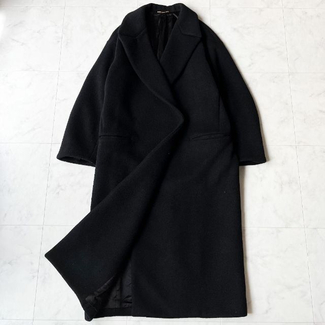 DEUXIEME CLASSE(ドゥーズィエムクラス)の美品✨定価9.8万 ドゥーズィエムクラス WIDE COAT ウール ブラック レディースのジャケット/アウター(ロングコート)の商品写真