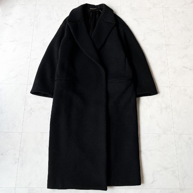 DEUXIEME CLASSE(ドゥーズィエムクラス)の美品✨定価9.8万 ドゥーズィエムクラス WIDE COAT ウール ブラック レディースのジャケット/アウター(ロングコート)の商品写真