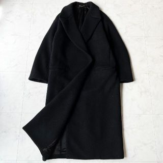 ドゥーズィエムクラス(DEUXIEME CLASSE)の美品✨定価9.8万 ドゥーズィエムクラス WIDE COAT ウール ブラック(ロングコート)