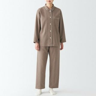 ムジルシリョウヒン(MUJI (無印良品))の◆新品◆  無印良品 脇に縫い目のないフランネルパジャマ／Ｍ／ブラウン(パジャマ)