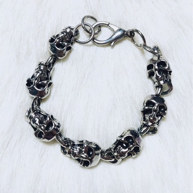 XJAPAN hide 着用 ネクロマンス スカル ブレスレット 8連 - ファッション XJAPAN hide 着用 ネクロマンス スカル ブレスレット 8連 - ファッション