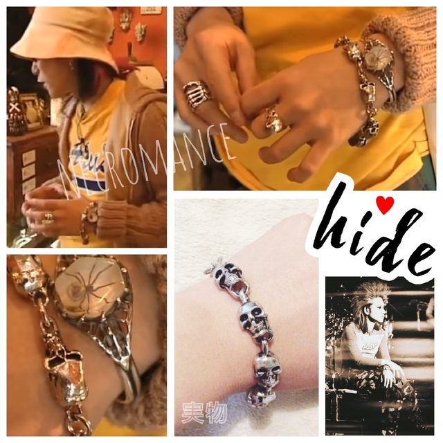 ◇シルバー ７スカル ブレスレット hide ネクロマンス シルバーアクセ