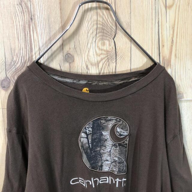 carhartt(カーハート)の『ロンT』90s 古着 カーハート 刺繍ロゴ Carhartt ビッグサイズ メンズのトップス(Tシャツ/カットソー(七分/長袖))の商品写真