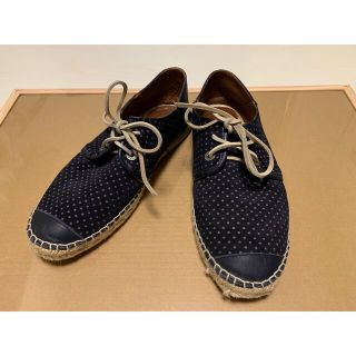 ジミーチュウ(JIMMY CHOO)の美品 ジミーチュウ エスパドリーユ 42 ネイビー(スリッポン/モカシン)