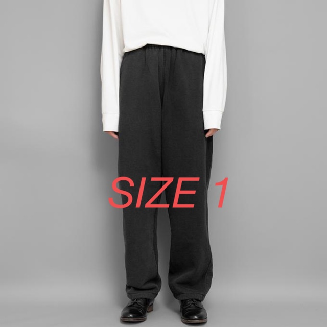 COMOLI 22AW コットン吊裏毛パンツ Fade Black1 スウェット