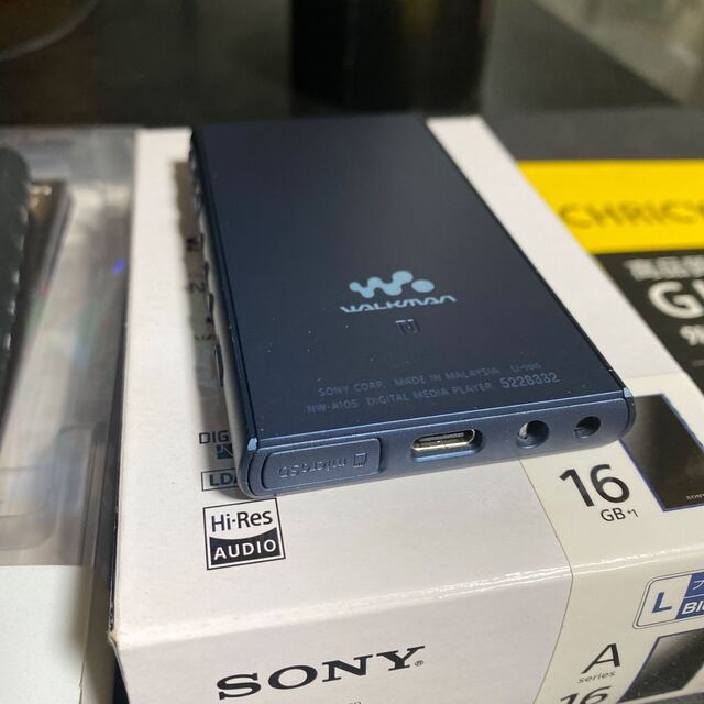 NW-A105 (L) 16GB ブルー　SDカード128GB 保護フィルム