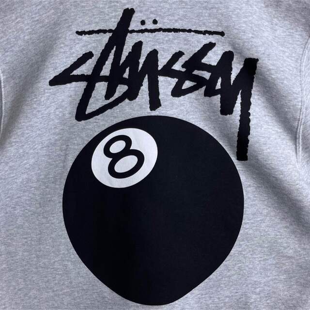 STUSSY - 【美品】ステューシー 両面プリント 8ボール スウェット L 灰