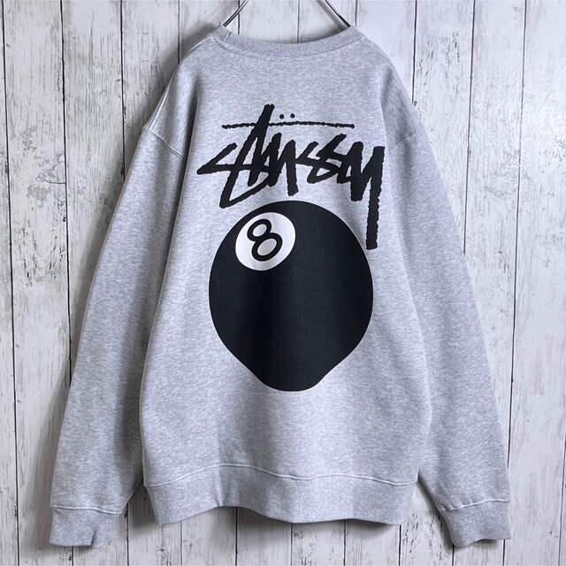 【新品】stussy スウェットパーカー　サイズL ブラック　8ボール